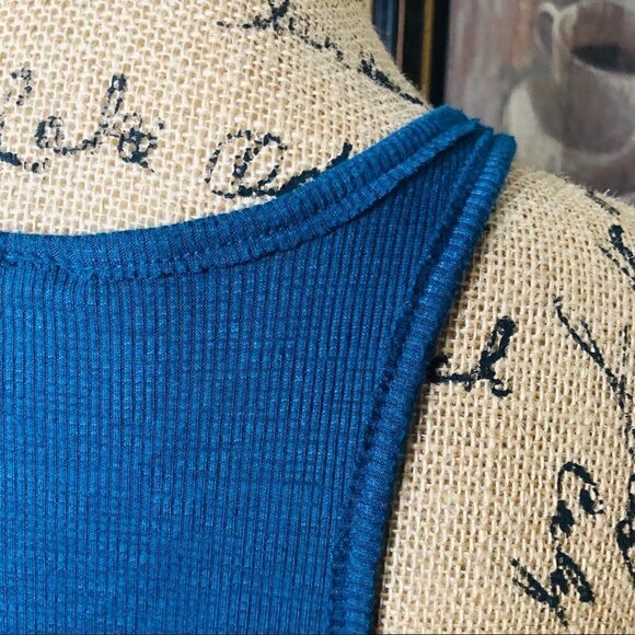 Free People Tank Top size M Blue - Picture 3 of 4
